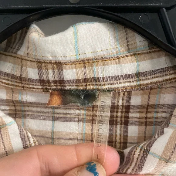 ARATTA SILENT JOURNEY LRG ROUGH RIDER PLAID EMBROIDERED FLORAL BACK TUNIC SHIRT - Picture 2 of 13